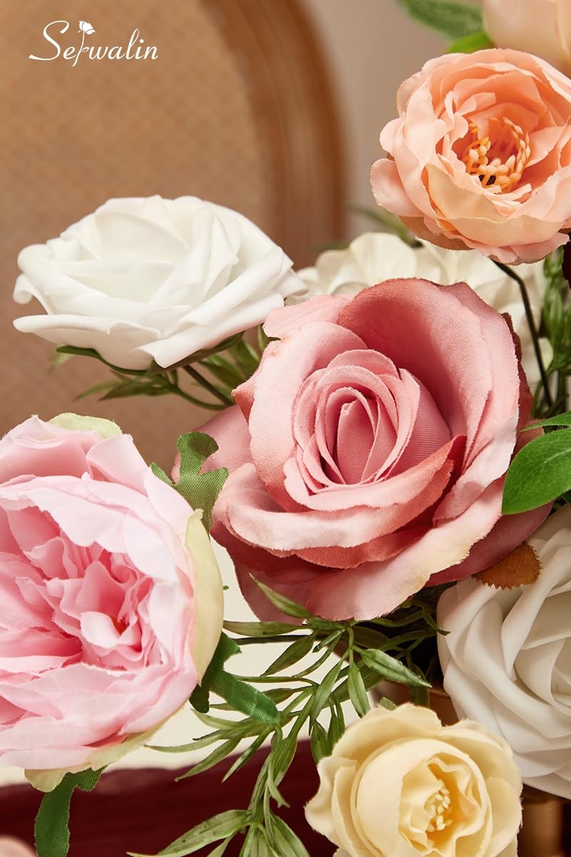 Artificial Flower Burgundy Pink Roses Silk Fake For DIY Wedding Bouquet New