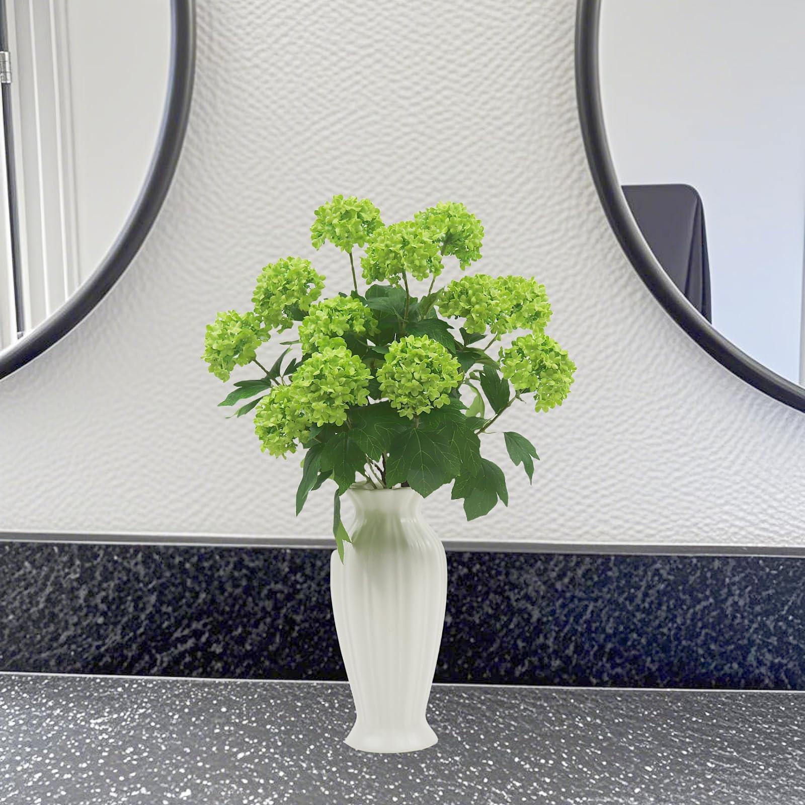 Hydrangea Artificial Flowers Fake Hydrangeas – Silk Flowers 4 Pack 28 Inch Long