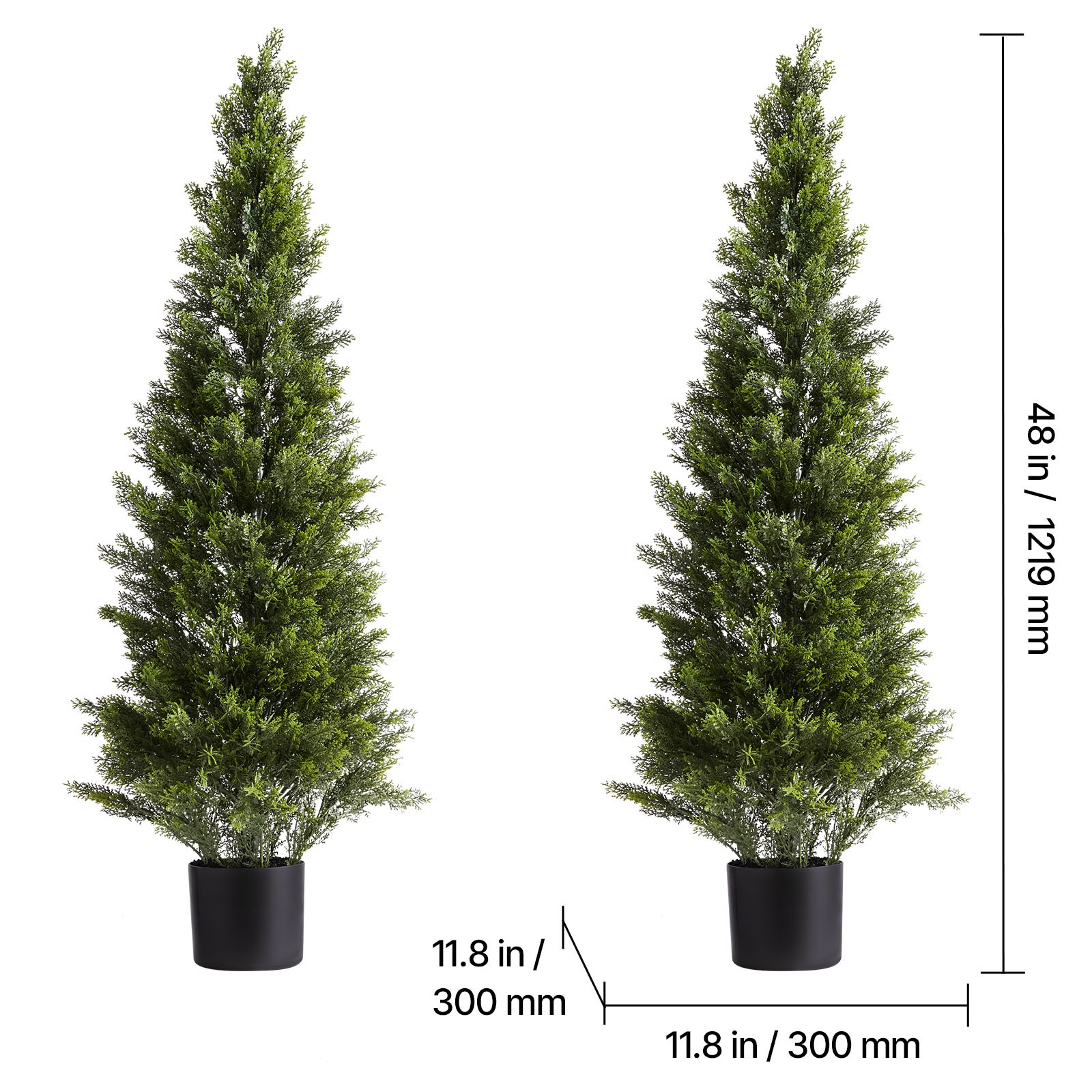 Uimoso 48-Inch Artificial Cedar Tree for Outdoor and Indoor Decoration