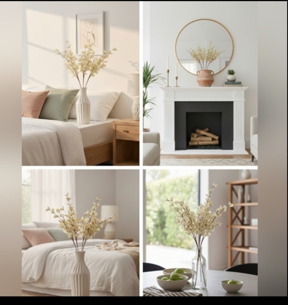 One Primrue 26″ Cream Faux Eucalyptus Stem – Boho Home Decor!
