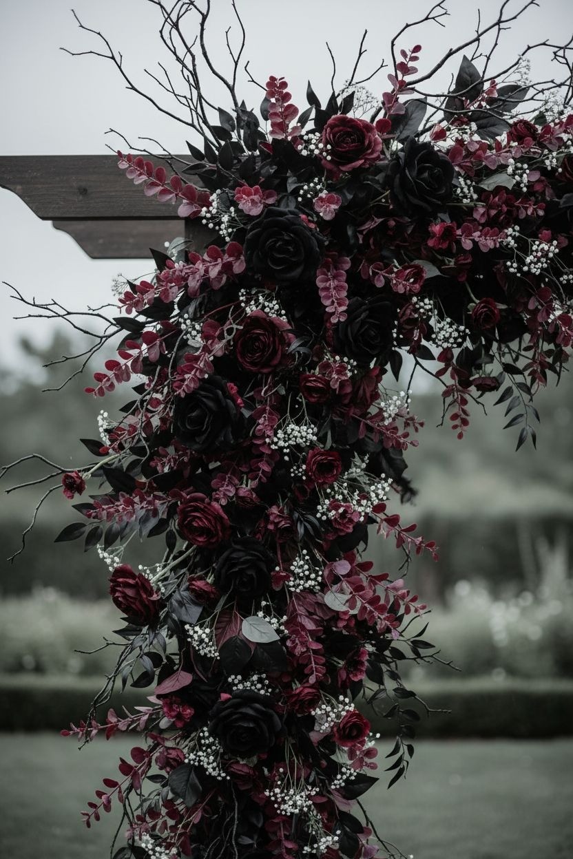 Plum Purple Eucalyptus Stems Set of 10, 14 Inch Burgundy Faux Greenery Picks for