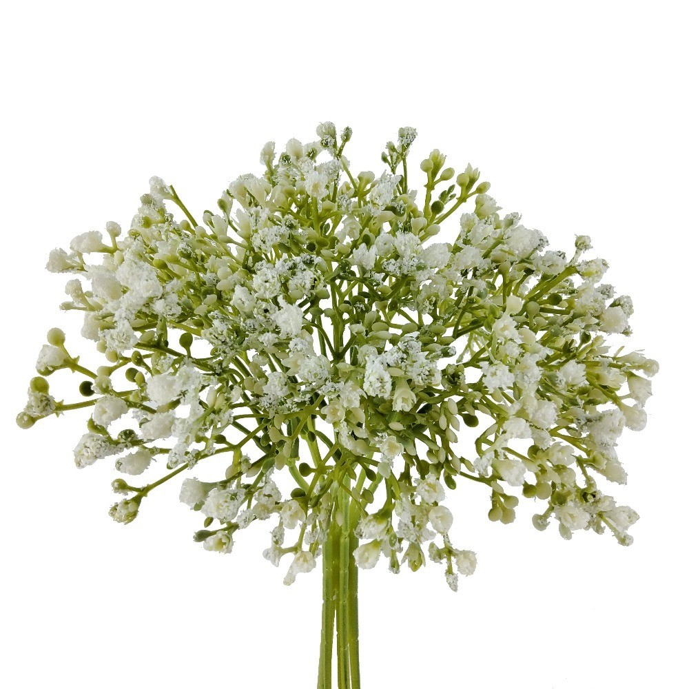 Artificial Baby’s Breath Flower Picks White 12 Inch for Indoor Decor Set of 3