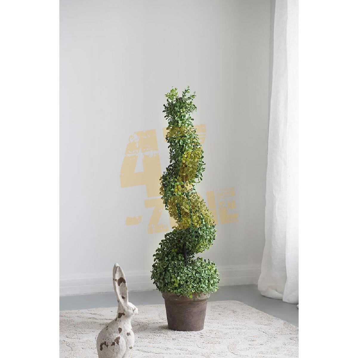 Faux Boxwood Tree Green and Brown Artifical Indoor Outdoor Garden Home Decor