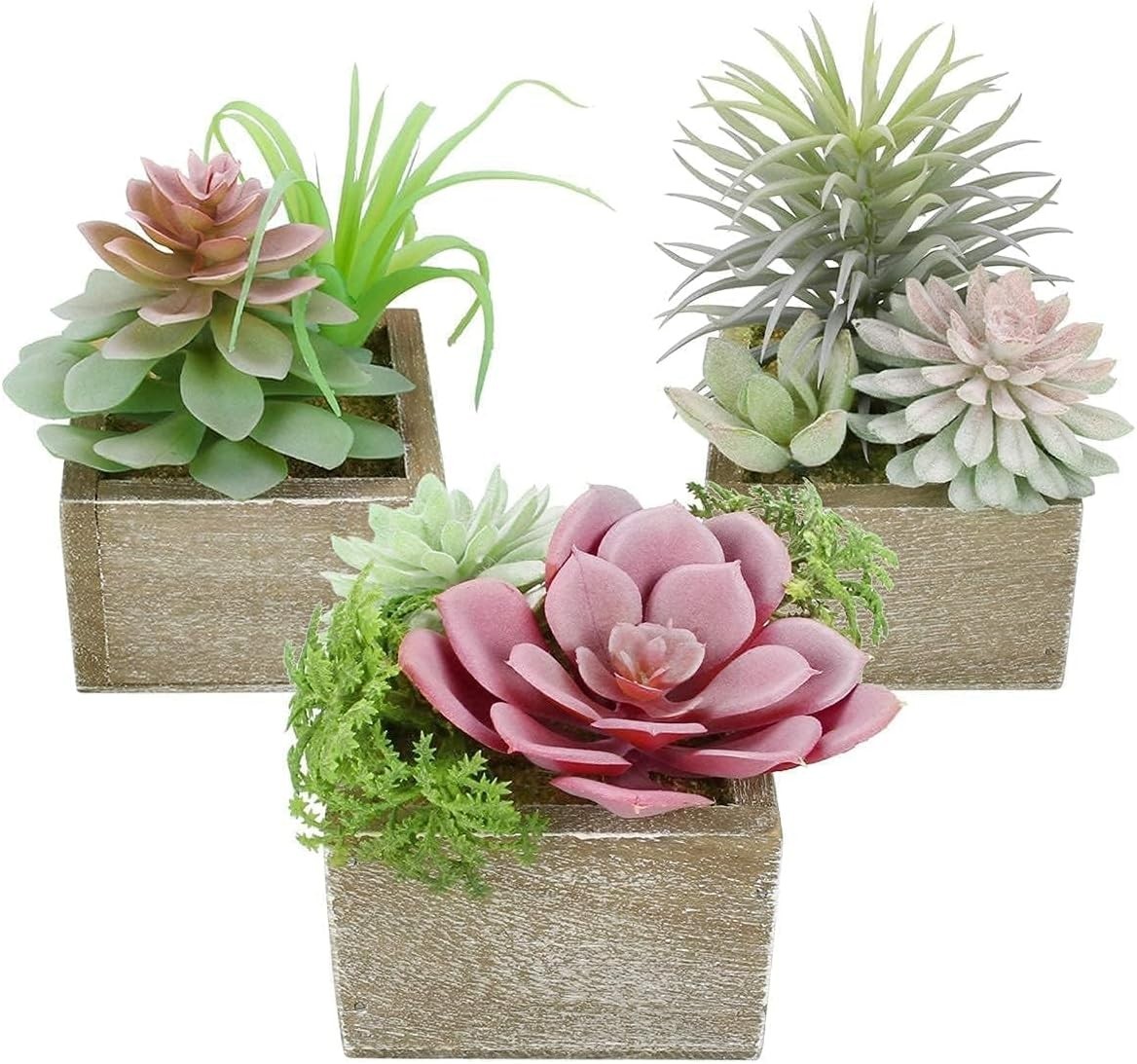 Succulent Plants Artificial for Home Bathroom Decor Fake Plants 3 Pack | Fake…