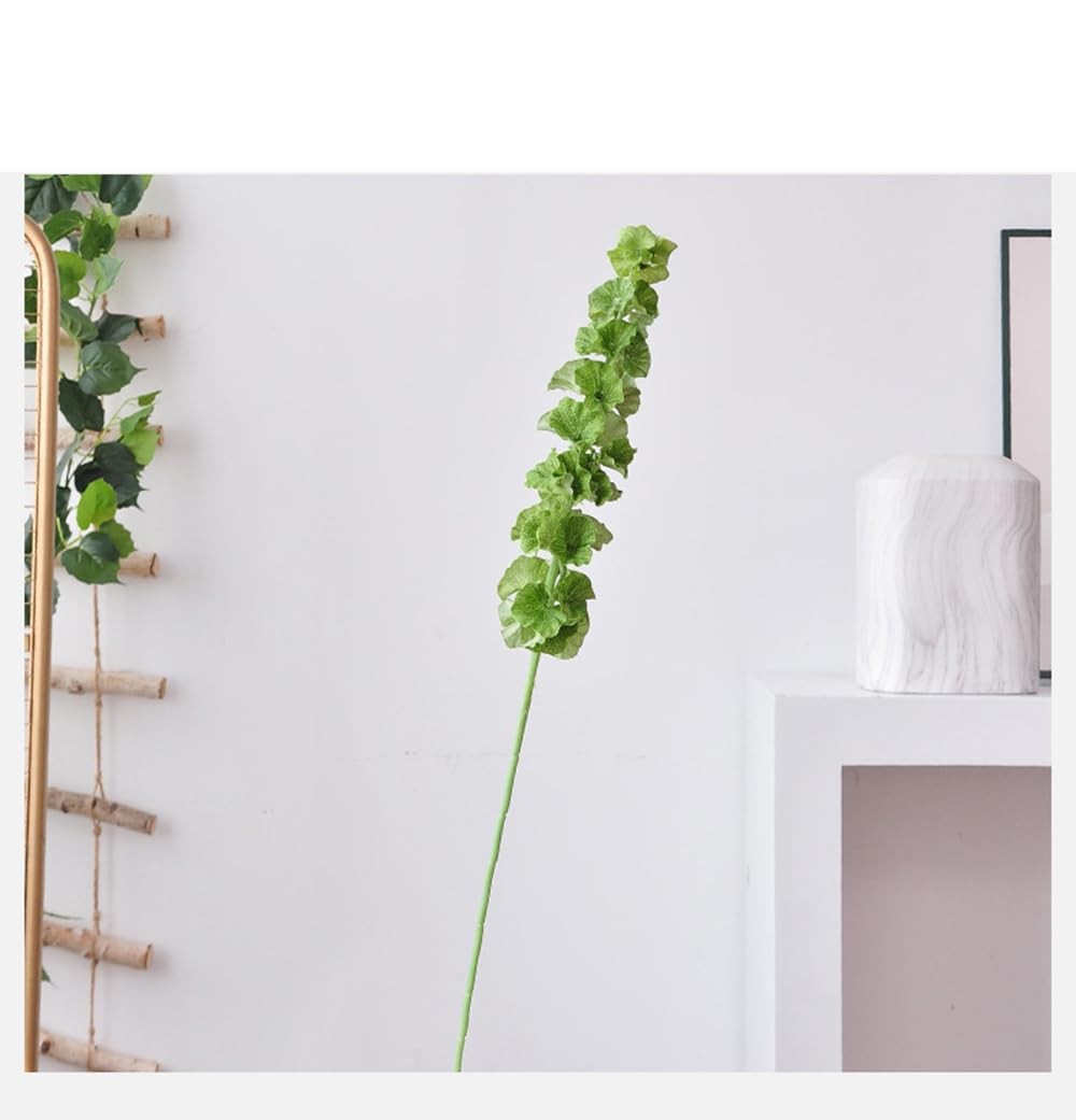 3Pcs Shell Leaf Artificial Flower Bell Grass Flower Bells of Ireland Long Ste…