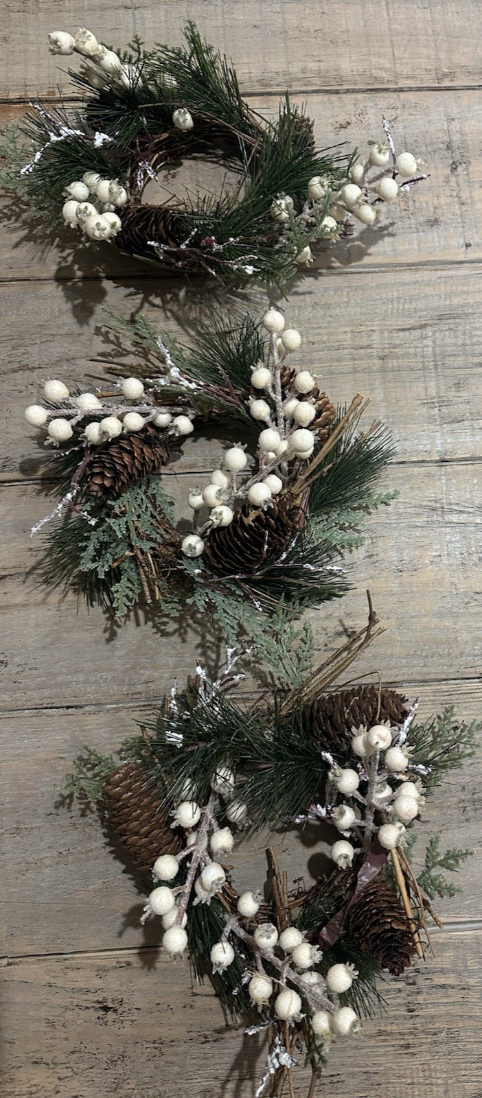 *Hearth & Hand Magnolia *Target Xmas Candle Wreaths set of 3 Joanna Gaines