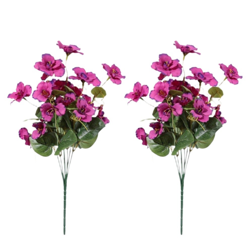 7 Head Silk Hibiscus Flowers Artificial Wedding Decor Home Garden Outdoor Faux