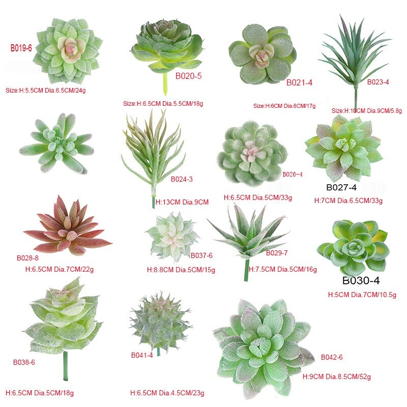 18 pcs PK Artificial Color Succulent Plants Unpotted Fake Lotus Plant Home Decor