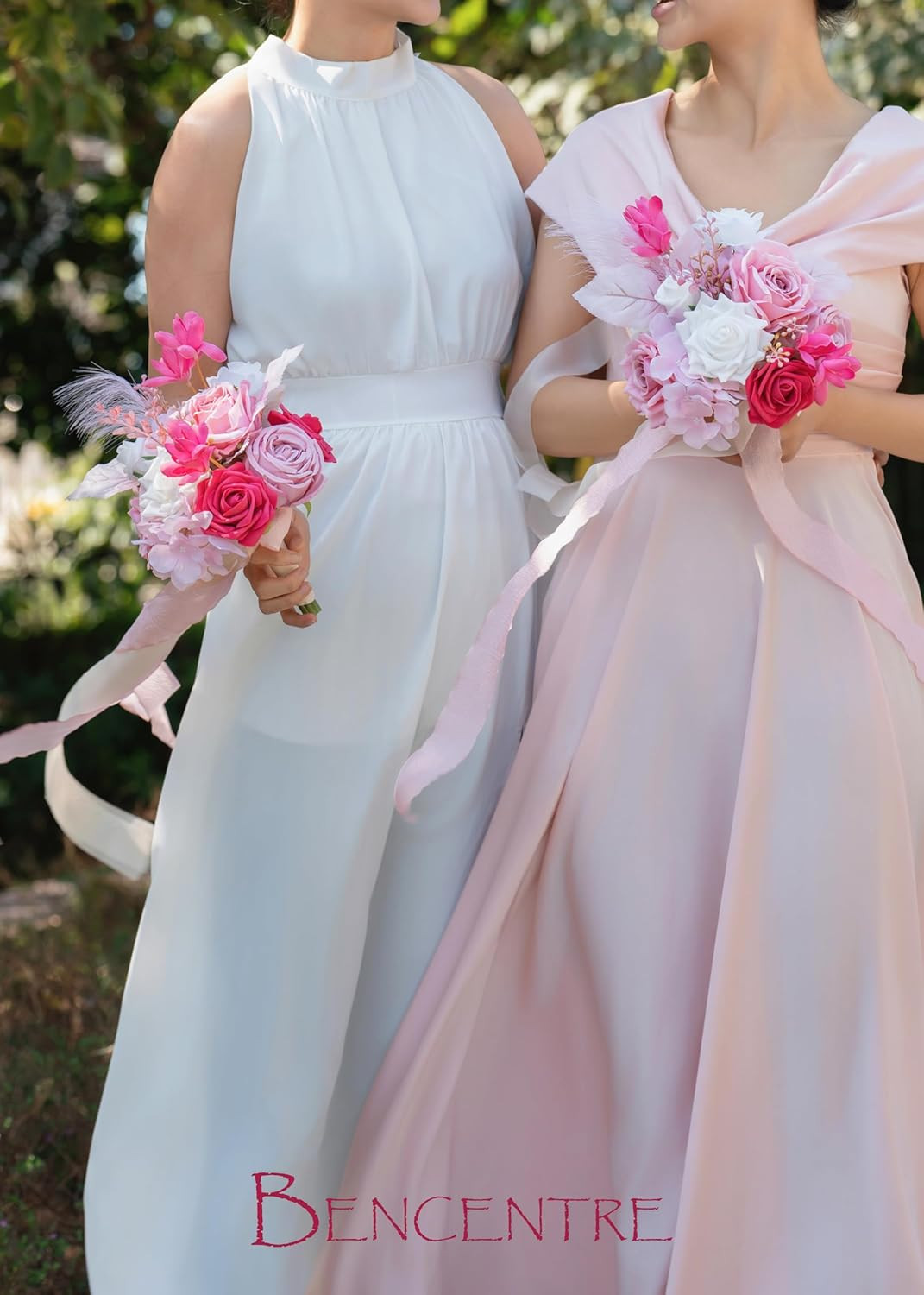 Hot Pink Artificial Wedding Flower Package for Rustic Vintage Ceremonies
