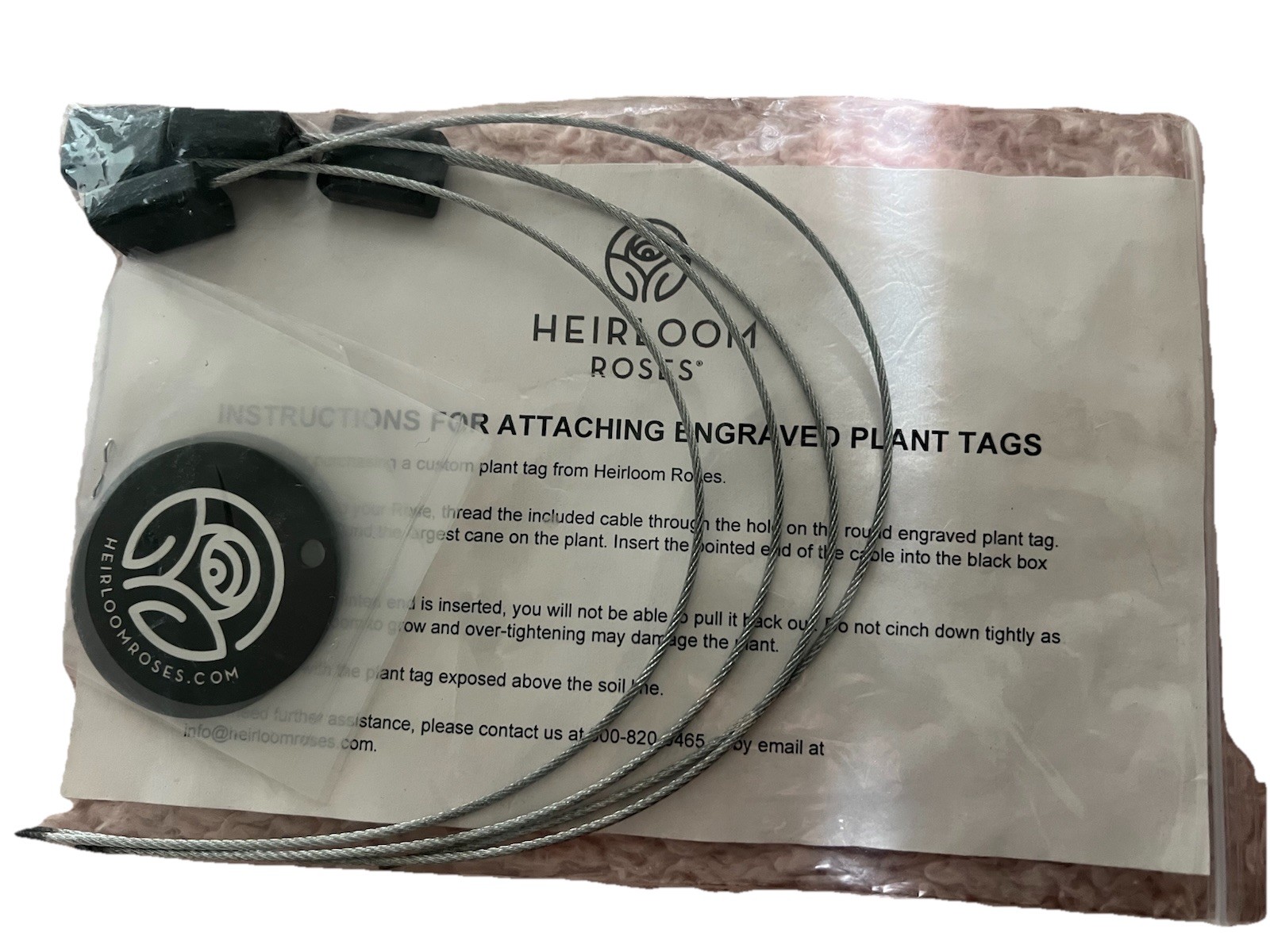 Heirloom Engraved Rose tags