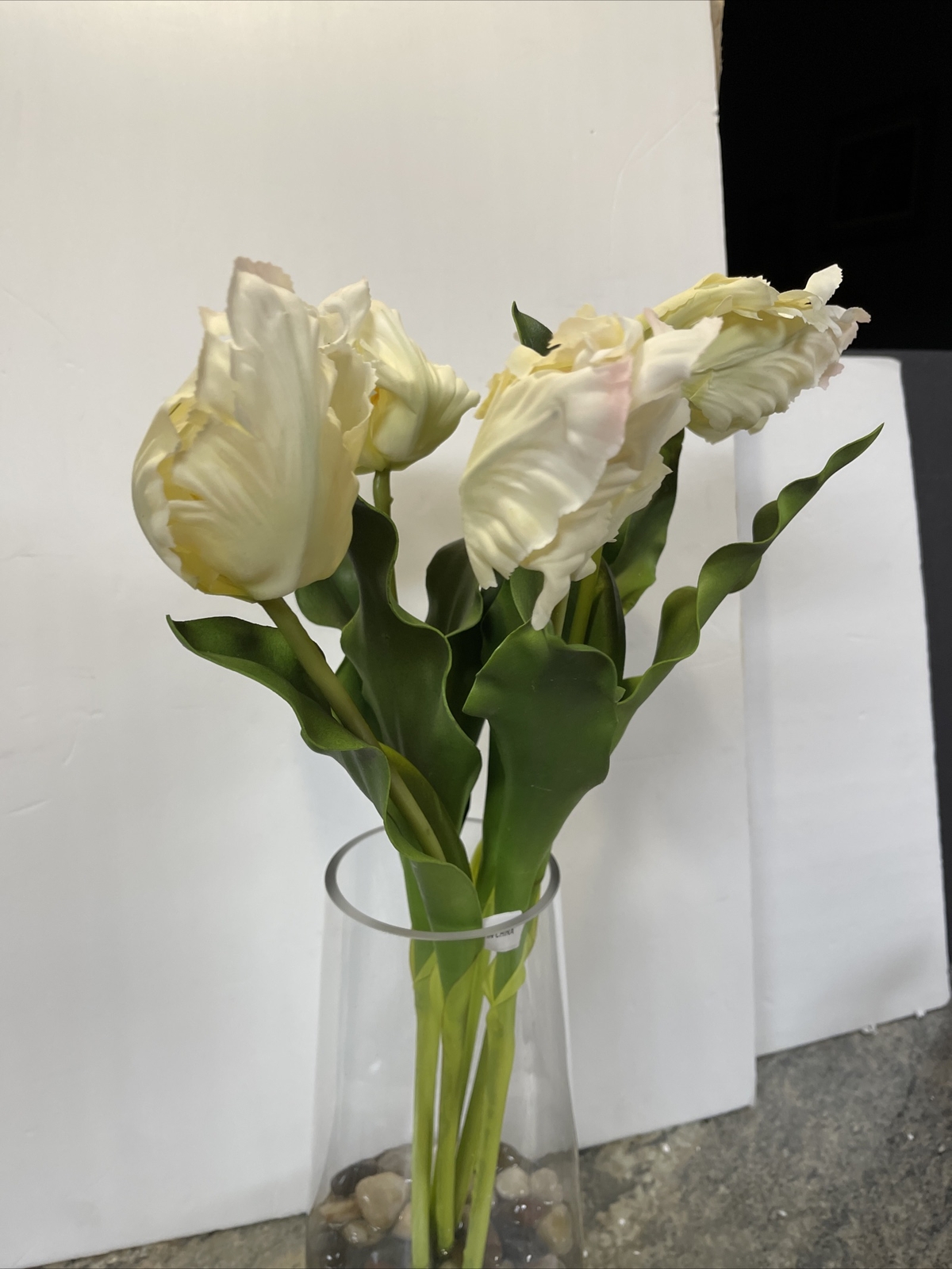 23” Real Touch Parrot Tulips Water illusion Vase Faux Flower Valerie Parr Hill