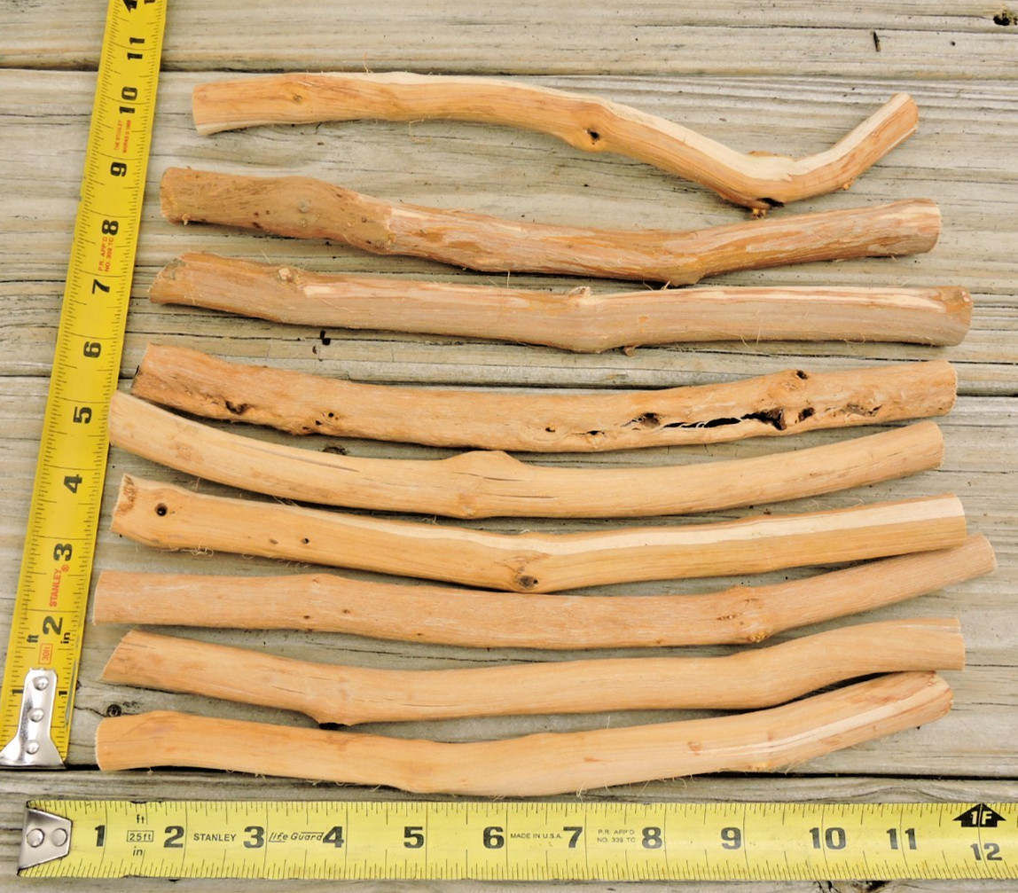 20 Grapevine Wood Stick Section 1/2~5/8″D 11~12″L Driftwood Decor Crafts