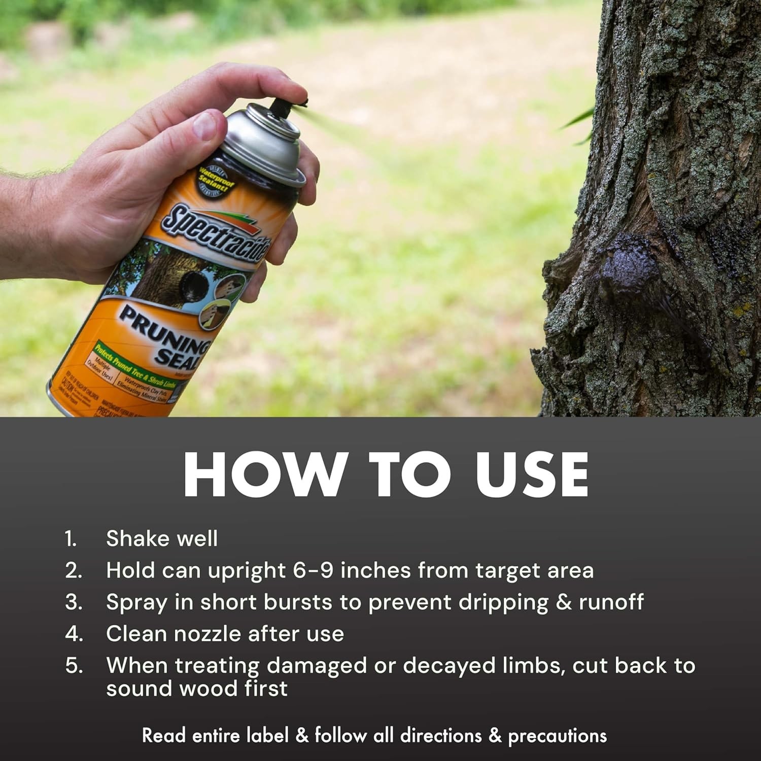 Spectracide Pruning Seal Aerosol 13 oz 6 Pack Tree Wound Sealer Protective Spray