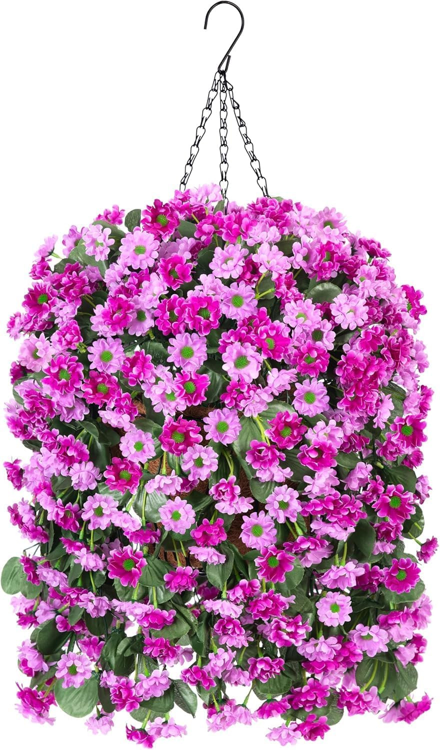 Artificial Daisies Hanging Baskets for Home Garden Patio Spring Decor