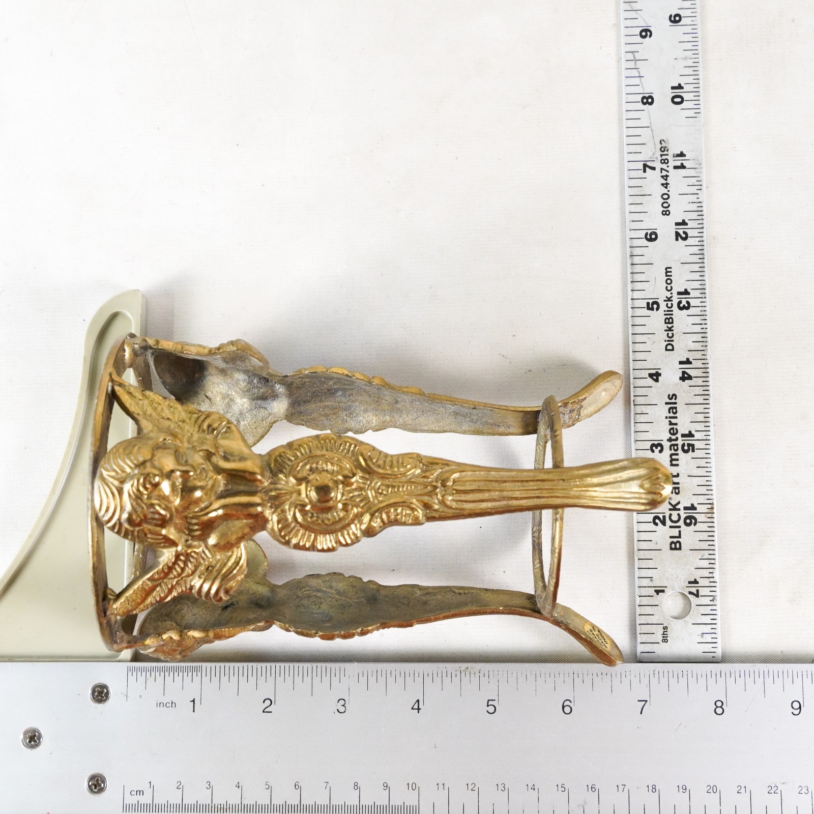 Cherub Angels Art Noveau Victorian Brass Plant Stand Candle Holder Home Decor