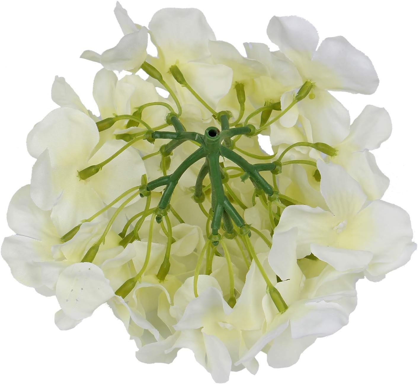 Versatile 10-Piece Ivory Silk Hydrangea Heads with Customizable Stems for Events