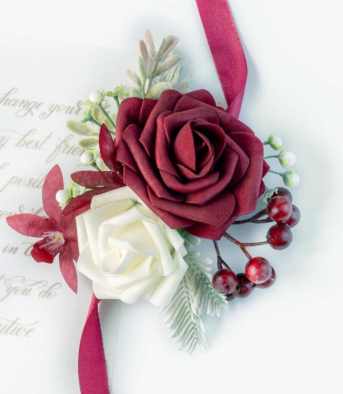 Set of 2 Wrist Corsage Wristlet for Wedding Bridesmaid Mother Grandmother for…