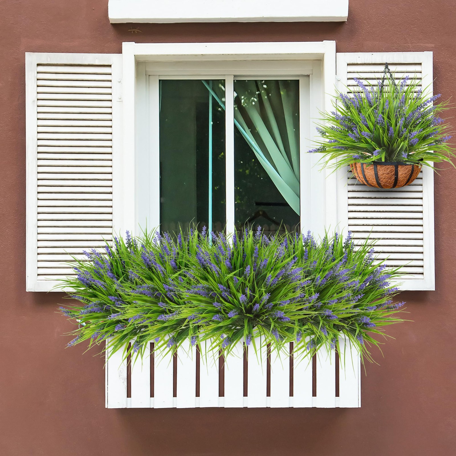 12 Bundles Artificial Plants Outdoor Faux Lavender Flowers Fake Monkey Grass …