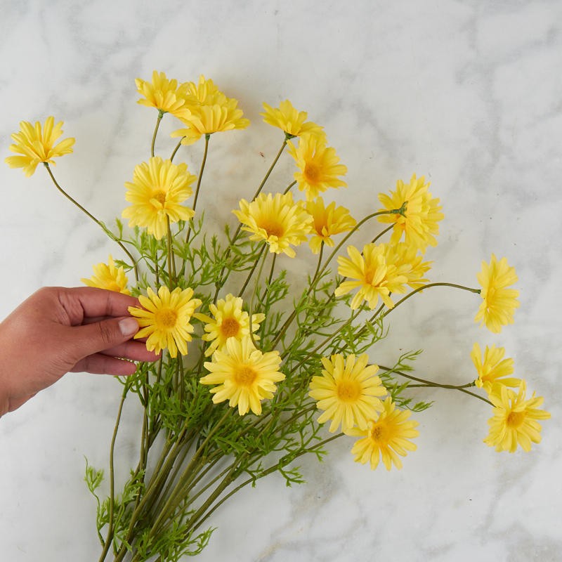 23″ Yellow Artificial Wildflower Daisy Floral Bush