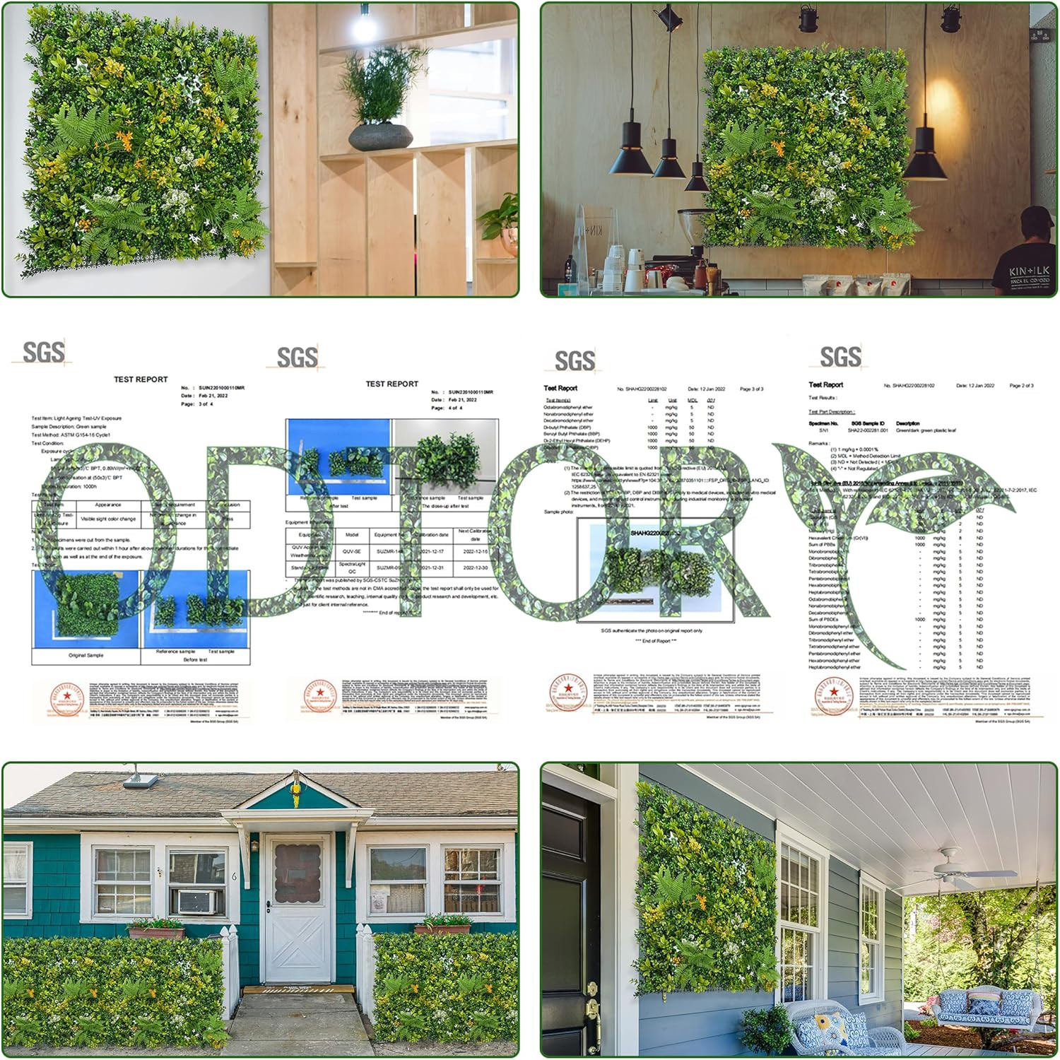20″x20″ Artificial Boxwood Hedge Panels – UV-Resistant Privacy Screen Decor