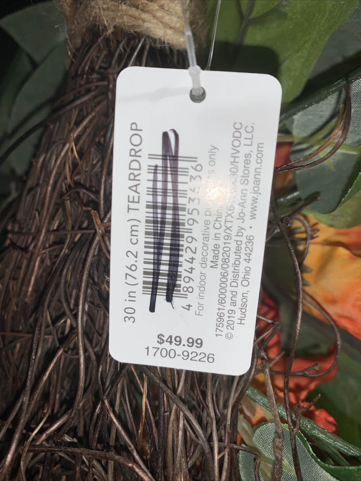 Brand New Bright Ideas Floral Teardrop Swag Hawaiian Floral Arrangement ❤️sj8m