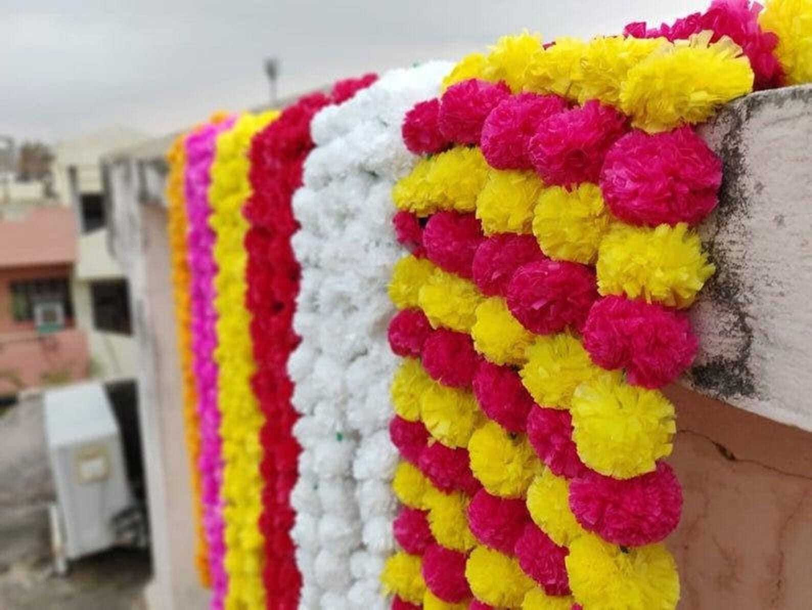 Indian Wedding Garland for Indian Wedding Décor Mehndi Décor Artificial Flowers.