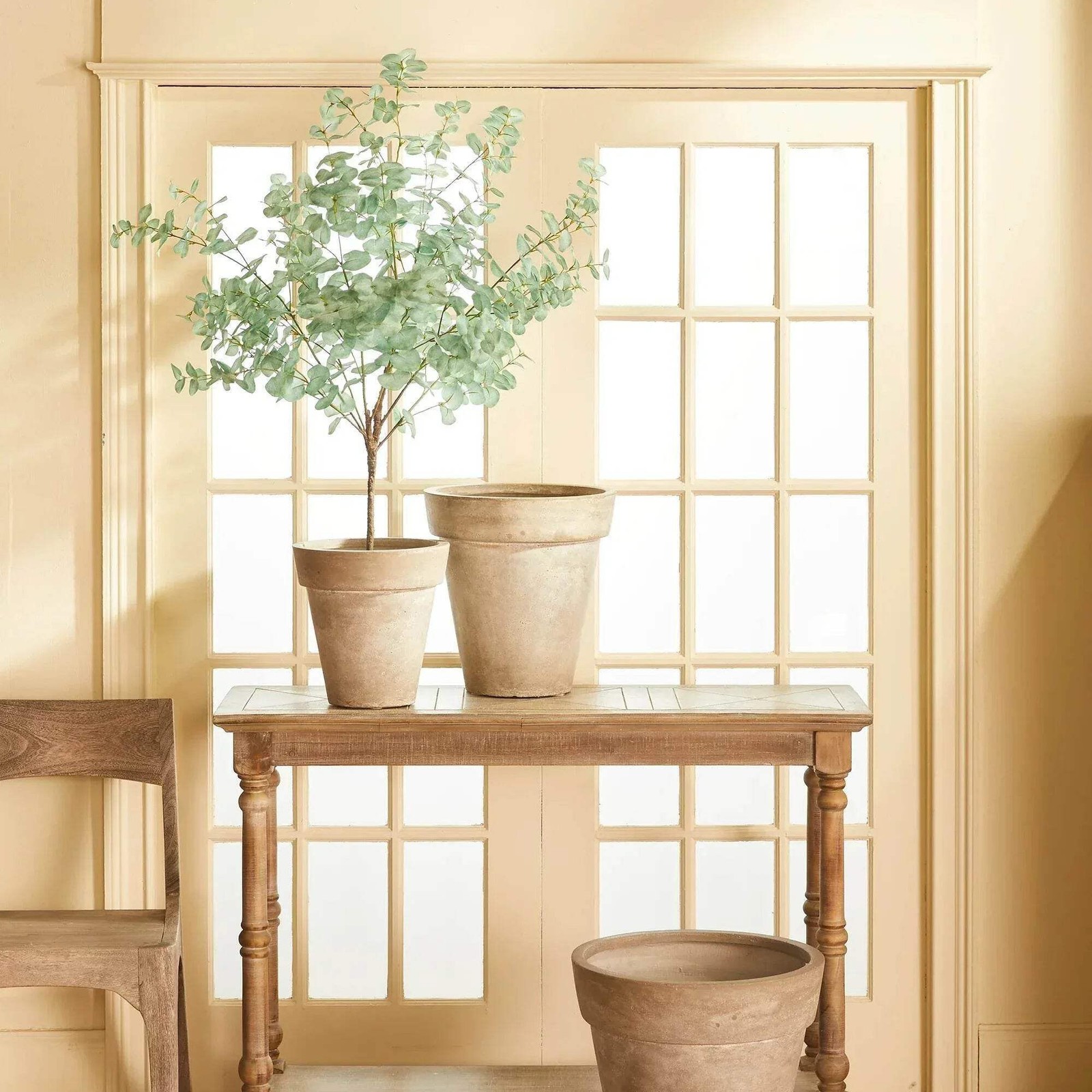 Faux Eucalyptus Tree Drop-In – Minimalist Greenery, 49″