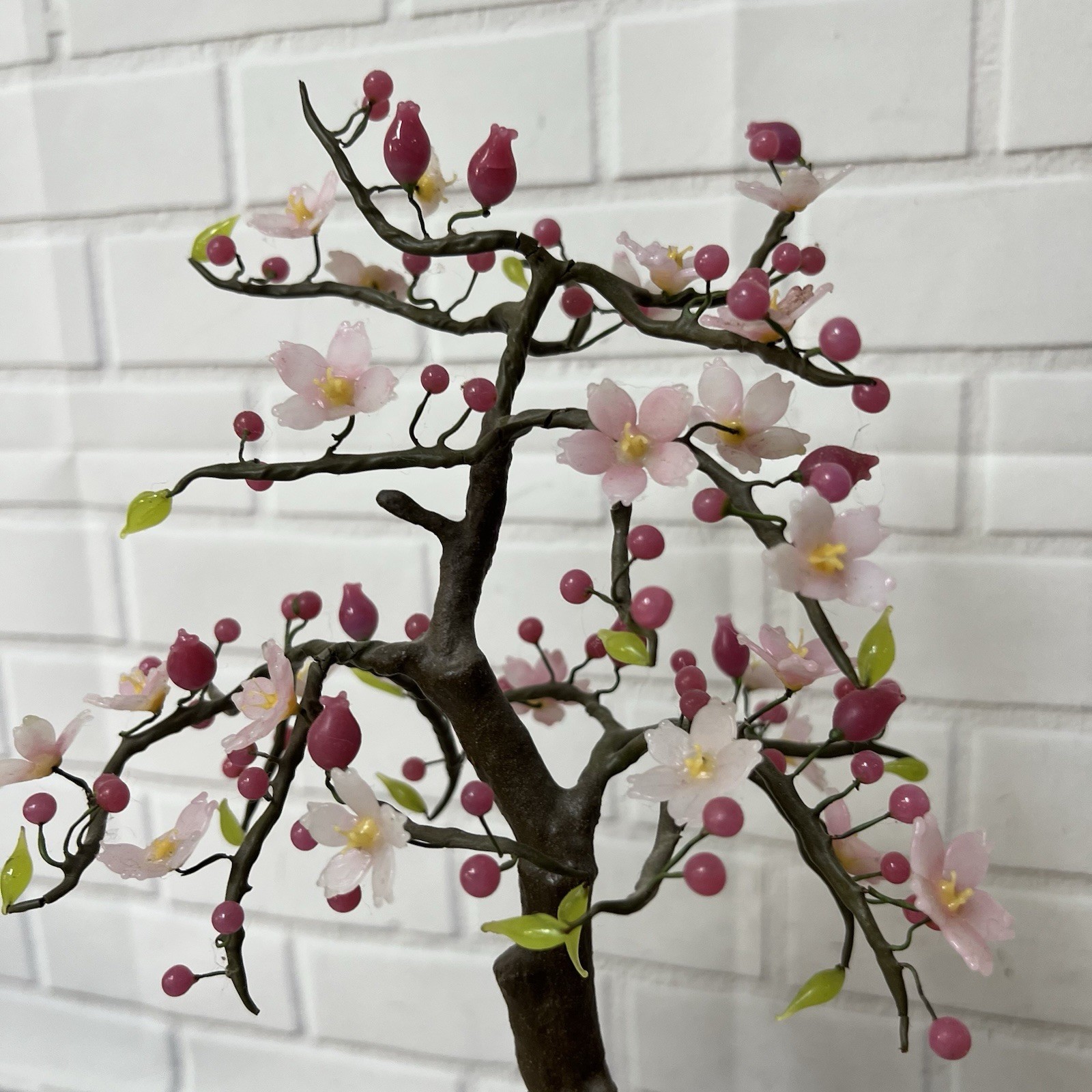 10” Artificial Cherry Blossom Bonsai Tree Decorative Pink