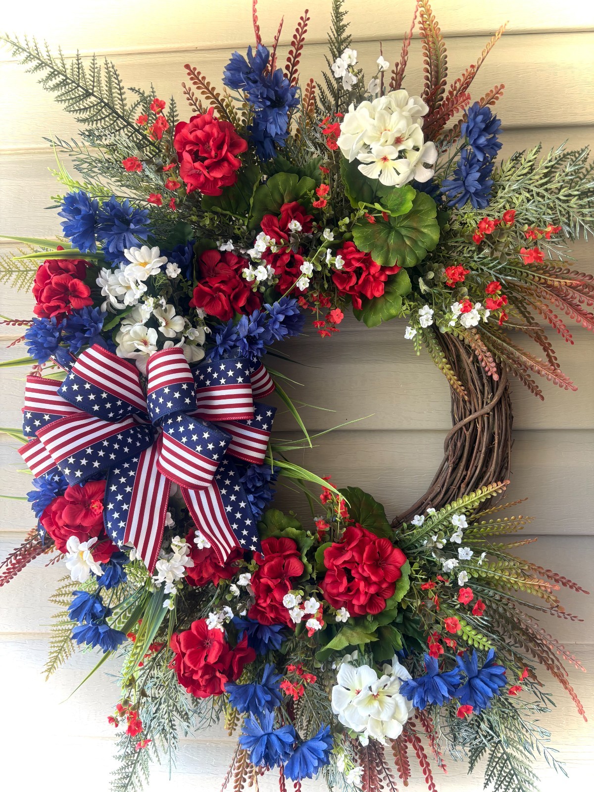 30″ Americana Wreath Flag Ribbon – Perfect for July 4th -Year Round Decor