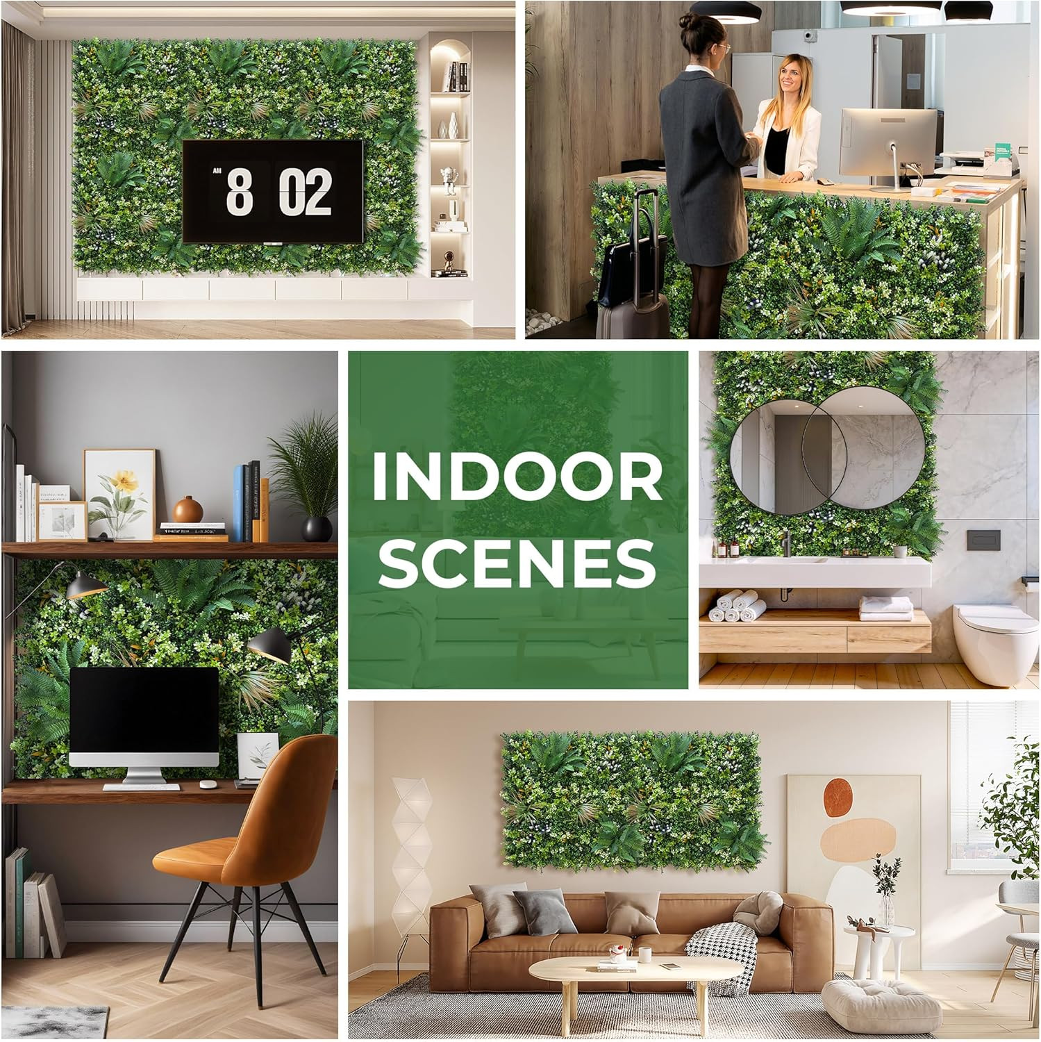 UV-Resistant Faux Boxwood Wall Panels – 12 Pack, 20×20 Inch Privacy Screen