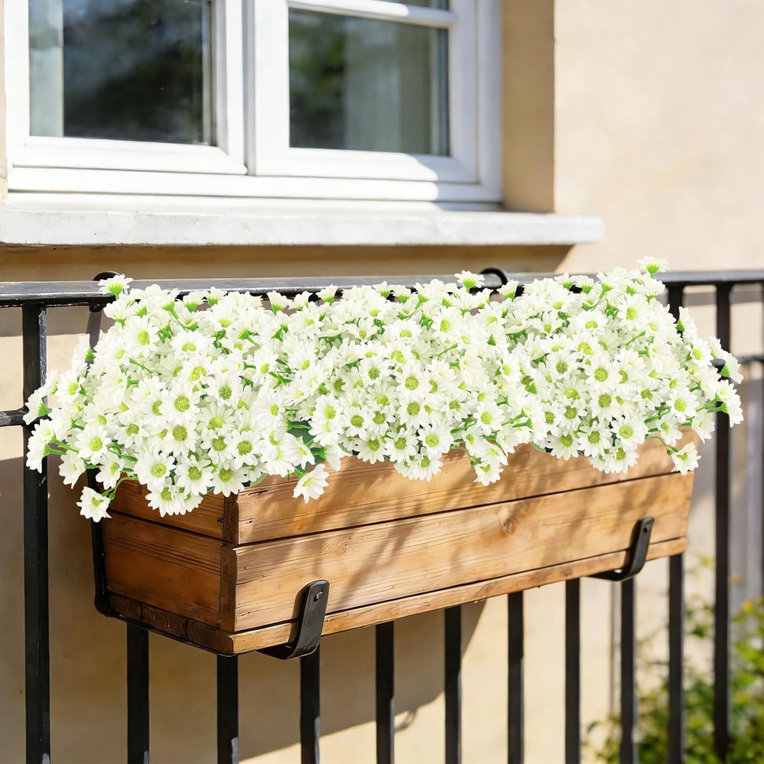 12 Bundles Artificial Daisy Flowers Outdoor Fake Plants Garden Decoration