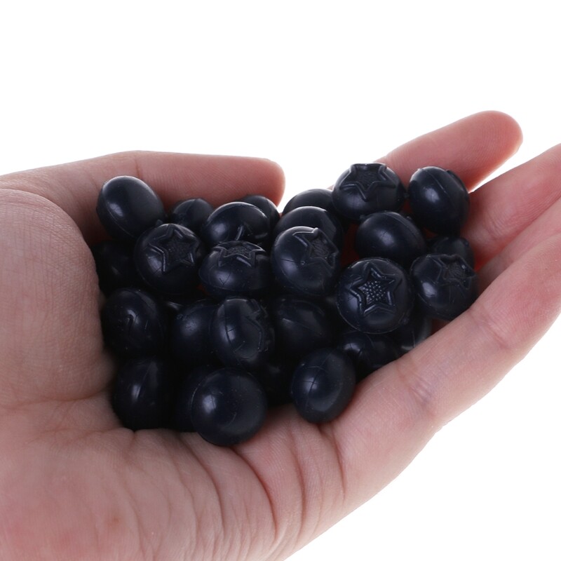 50pcs Artificial Blueberry Plastic Fake Fruit Disply Home Party Decor