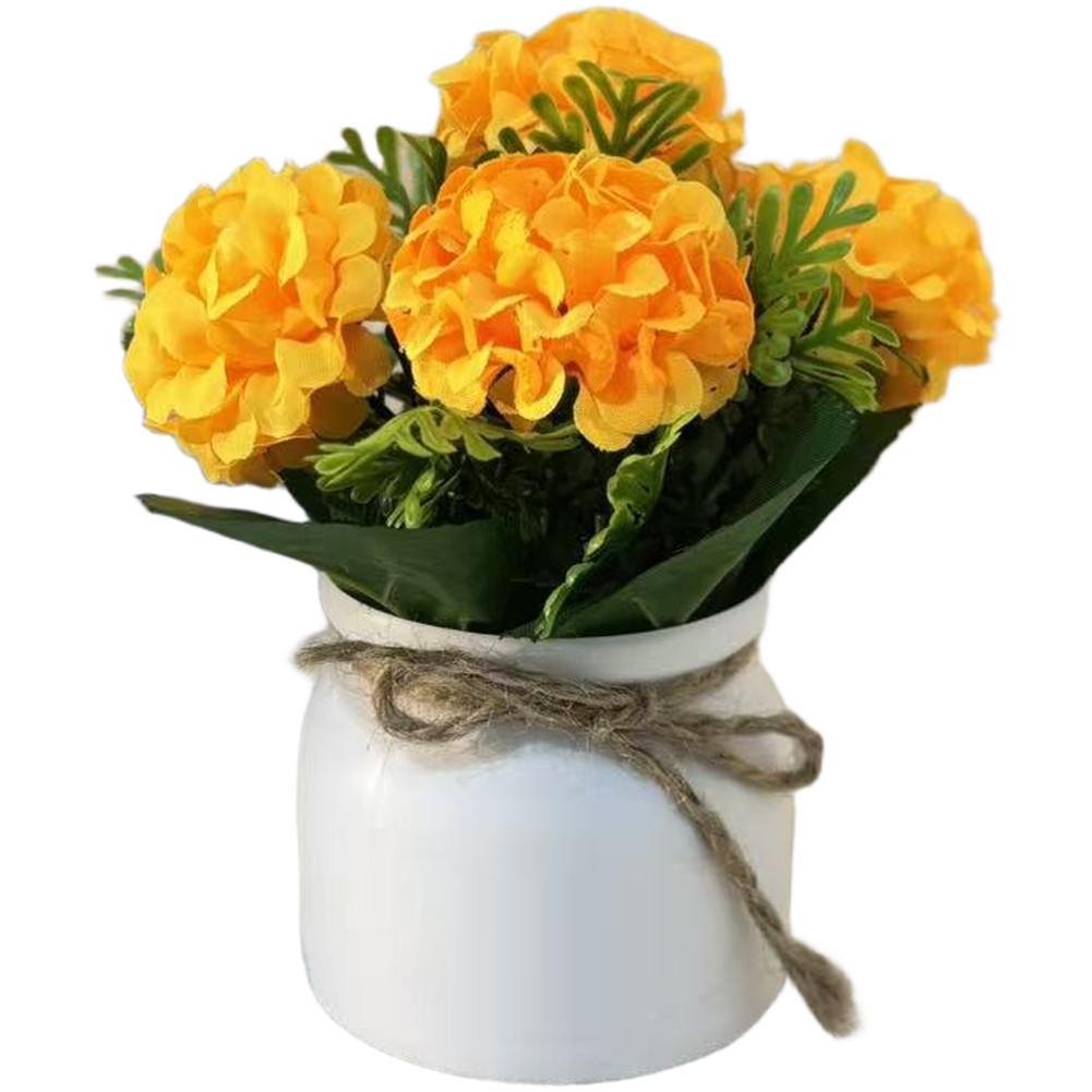 Silk Daisy Sunflower Arrangement 15cm Tall for Living Room Bedroom Study