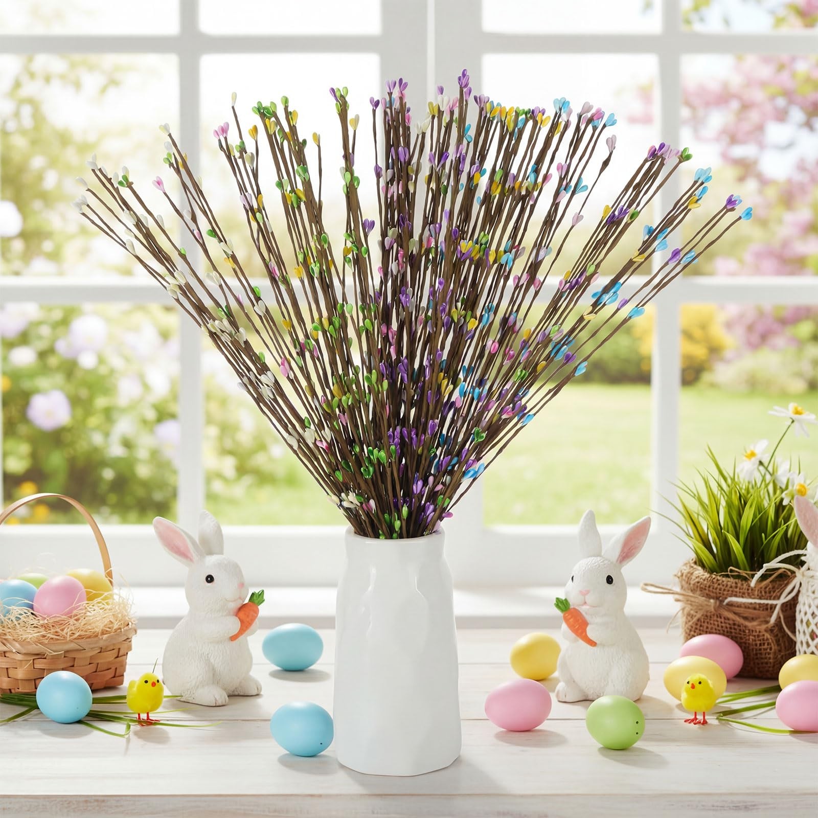 30 Pcs Easter Artificial Berry Garland Spring Pip Berry Sprays Pastel Picks S…