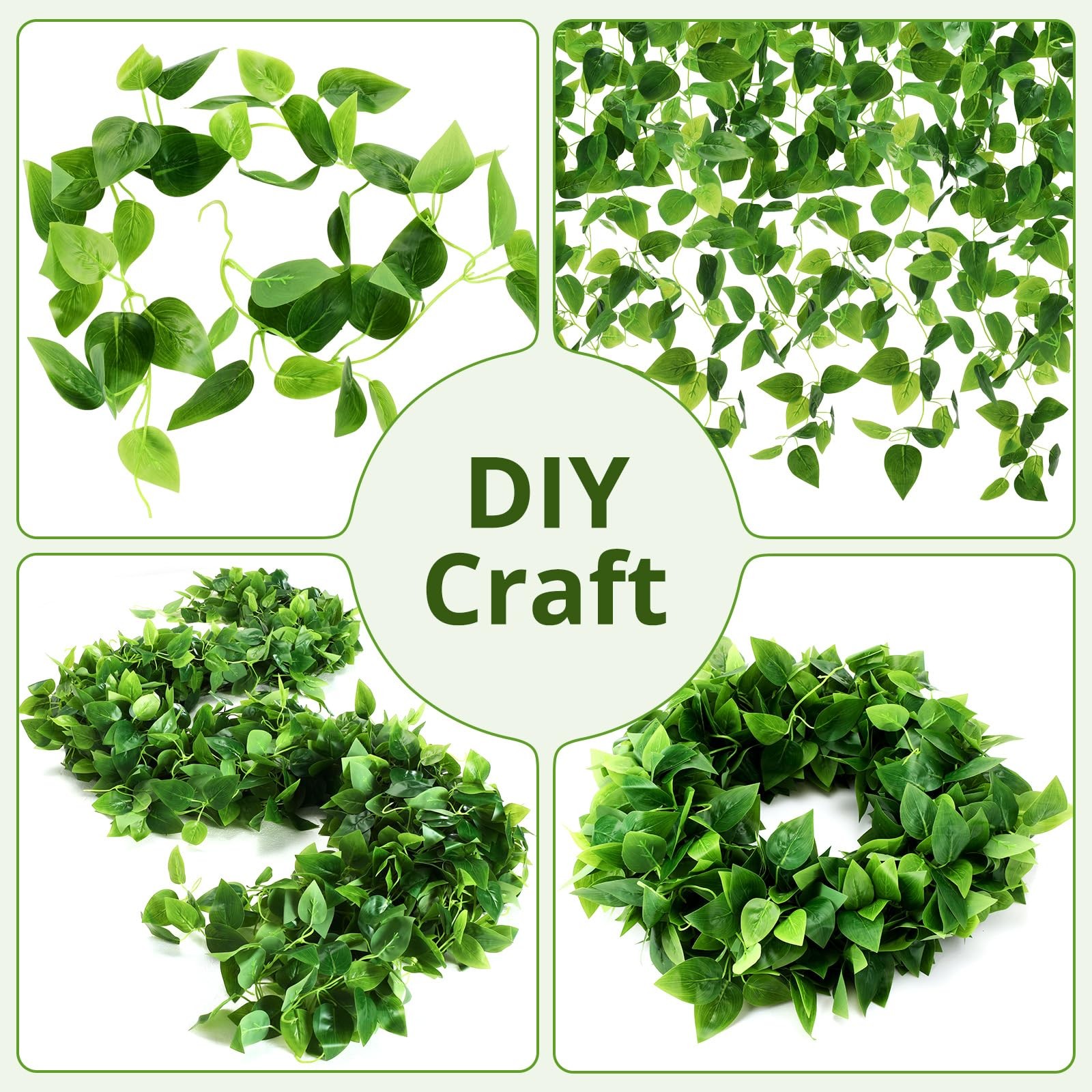 36 Pcs Artificial Hanging Plants 3.6FT Fake Hanging Plants for Living Room, F…