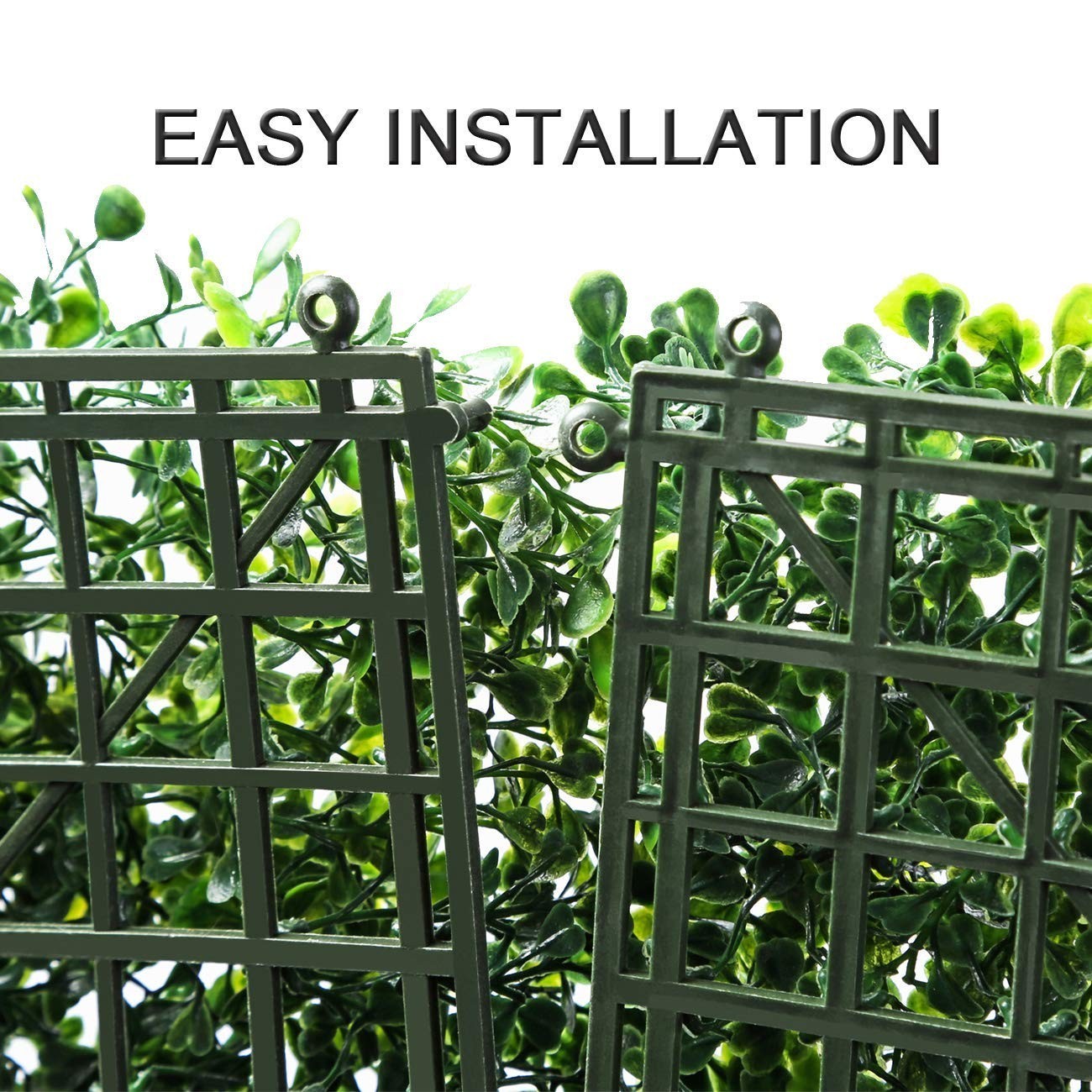 Grass Wall Panels, 10″X 10″(12Pcs) 4-Layer Artificial Boxwood Faux Green……D4
