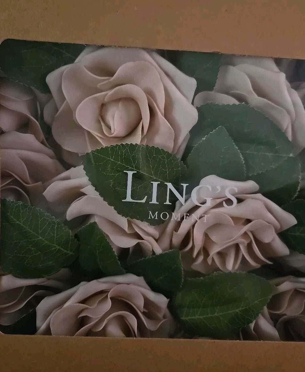 Ling’s moment Dusty Rose Artificial Flowers 16pcs Faux Silk Roses with Stems…