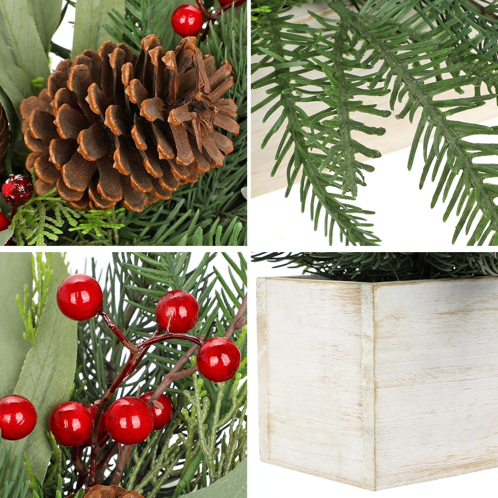 Christmas Centerpieces Mine Tree Pinecones In Pot Artificial Xmas Table Decor