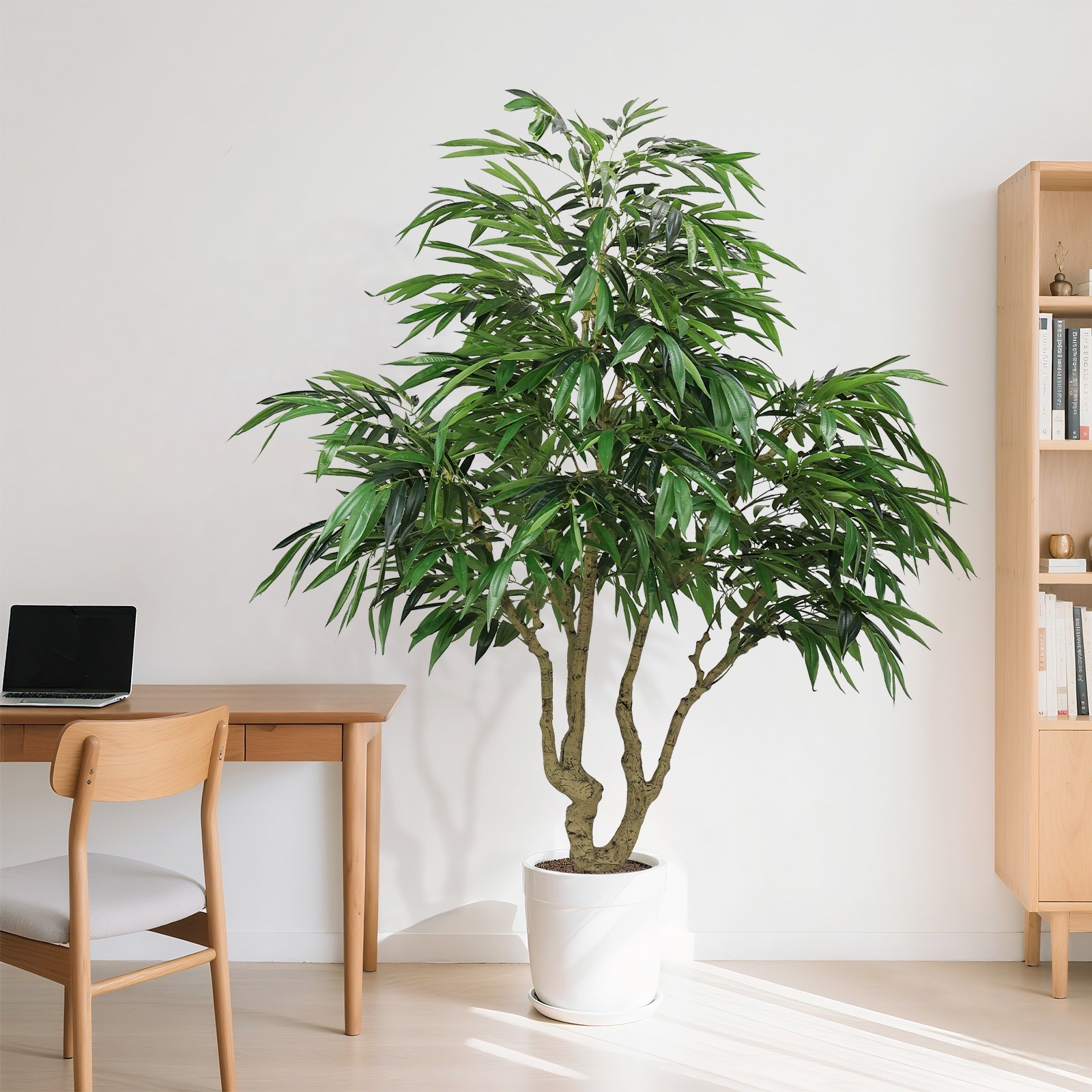 7’ Willow Artificial Tree With Natural Trunk Home Decor