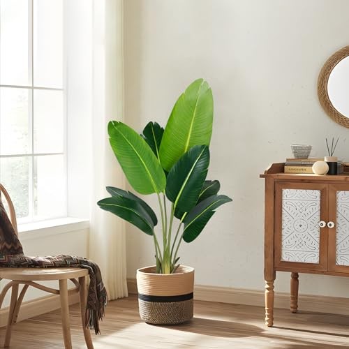 4ft Faux Bird of Paradise Plant Banana Leaf Tree