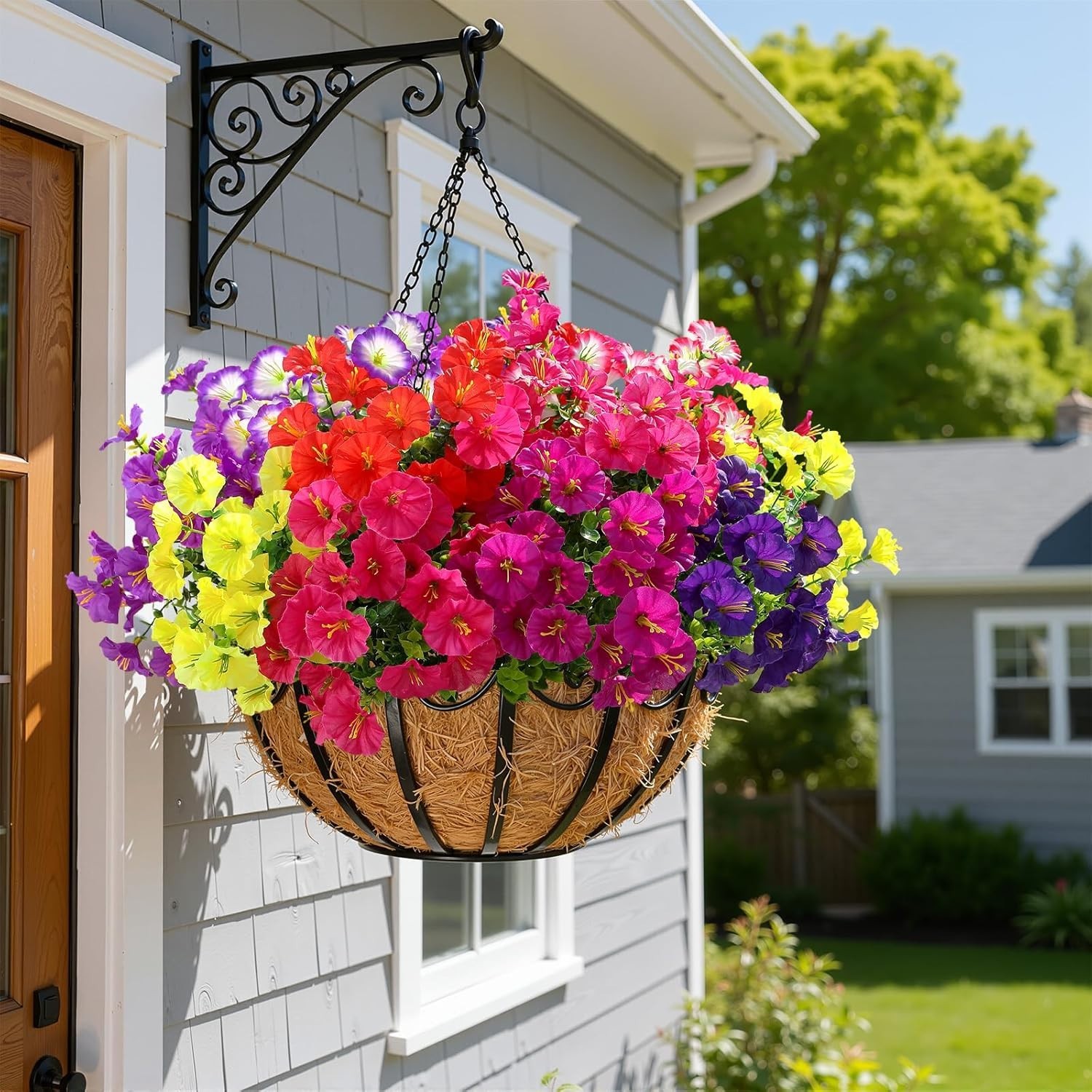 24 Bundles Artificial Flowers for Outdoors, Faux Spring Flowers for Decoratio…