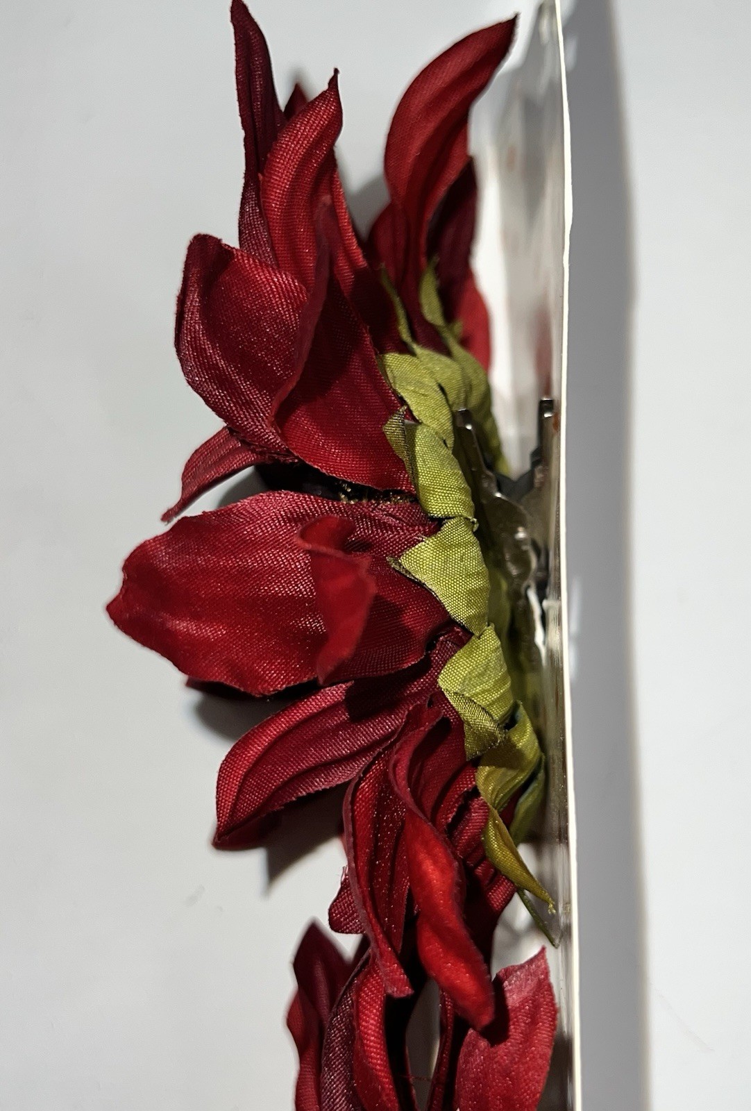 Artificial Sunflower 2pc Fall Flowers Red Clip-on Autumn Decor Ornament NWT NEW