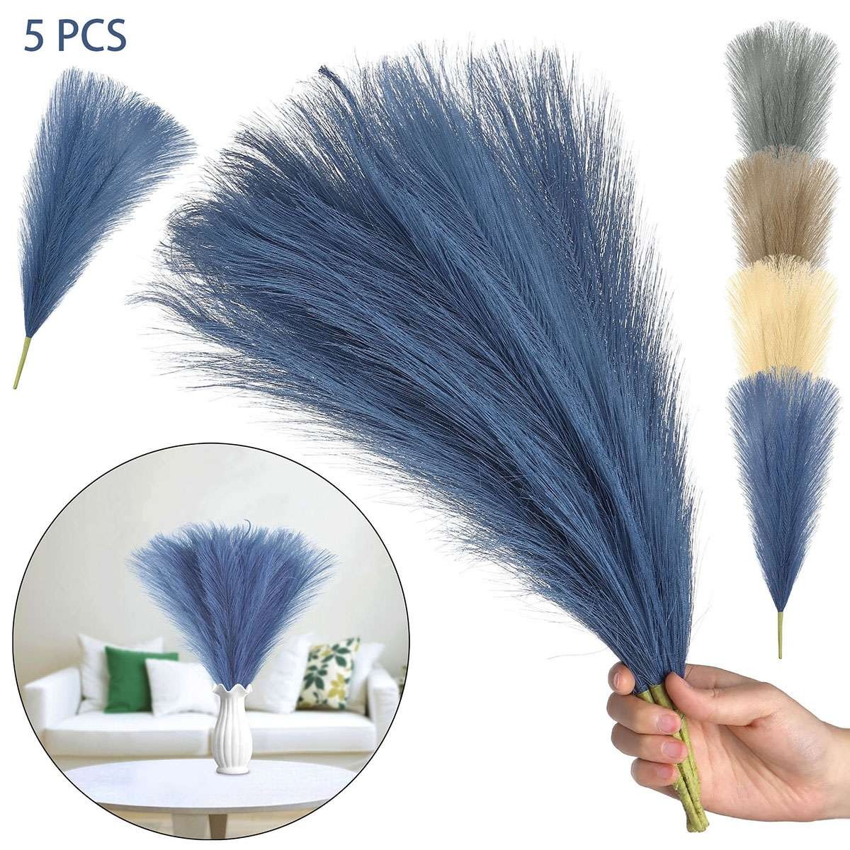 Pampas Grass Natural Dried Reed Flower Bunch Bouquets Home Wedding Yard Decor