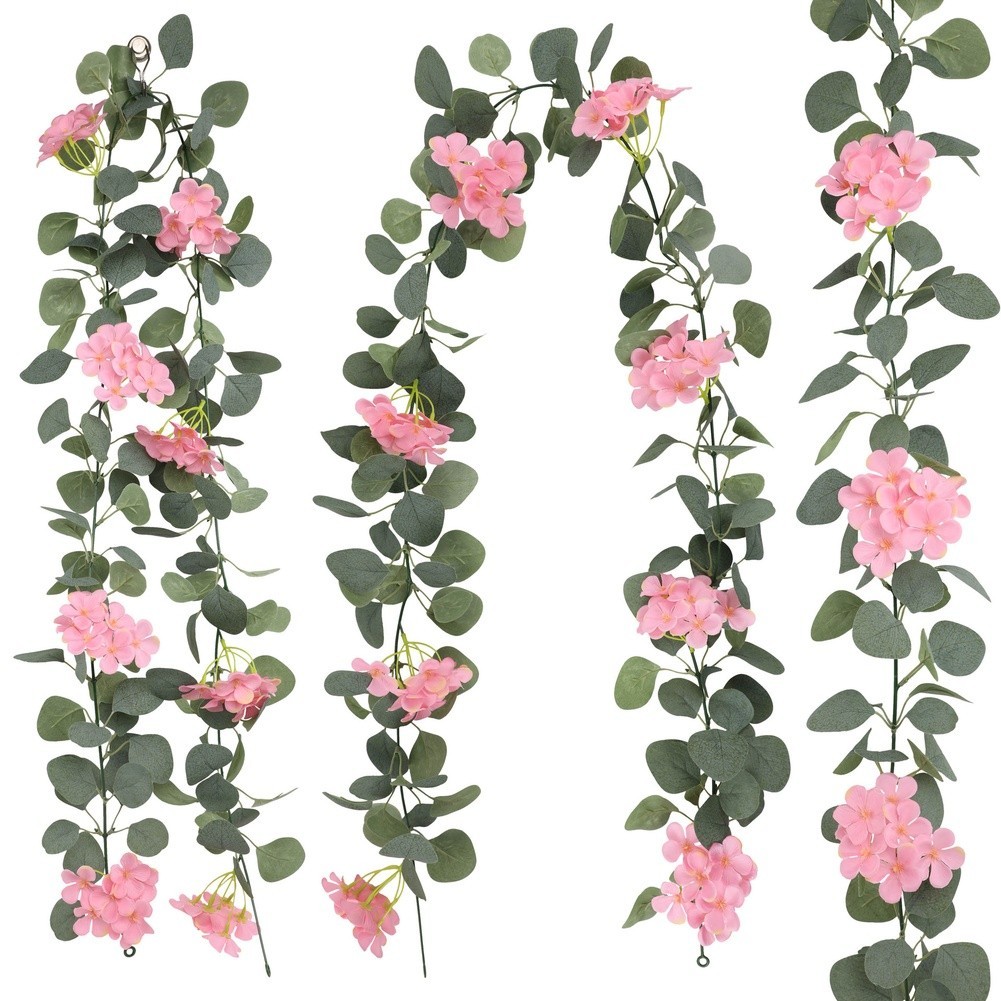 Silk Artificial Hydrangea Vine 178cm for Bedroom Living Room Wedding Hangings