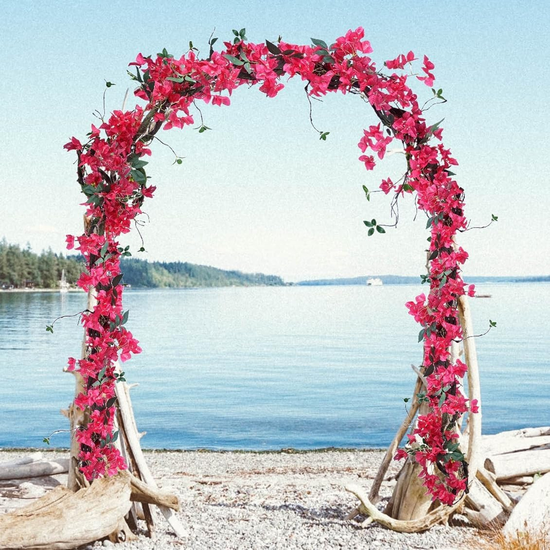 Bougainvillea Silk Flower Rattan Branches – Pack of 4 for Home & Wedding Decor