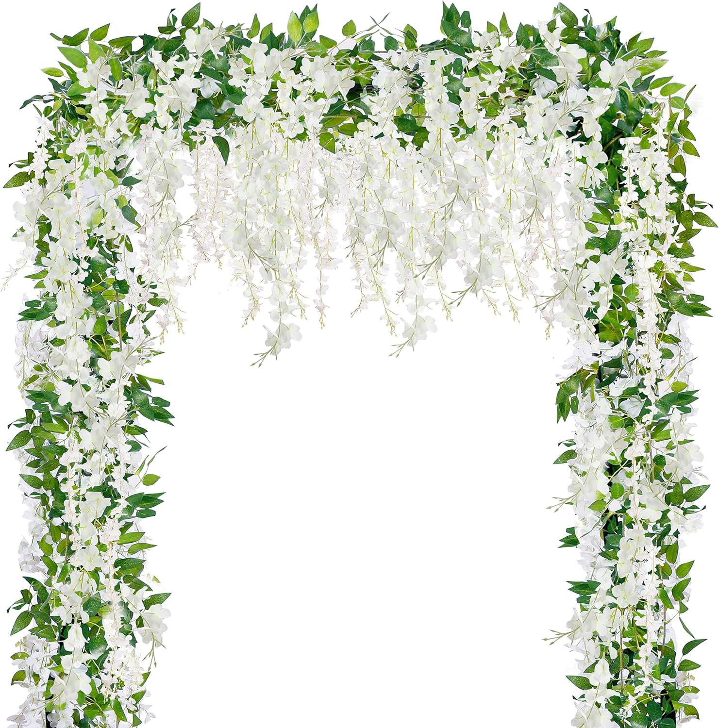 6Pcs Wisteria Garland Artificial Flowers Garland Fake Hanging Wisteria Vines Rat
