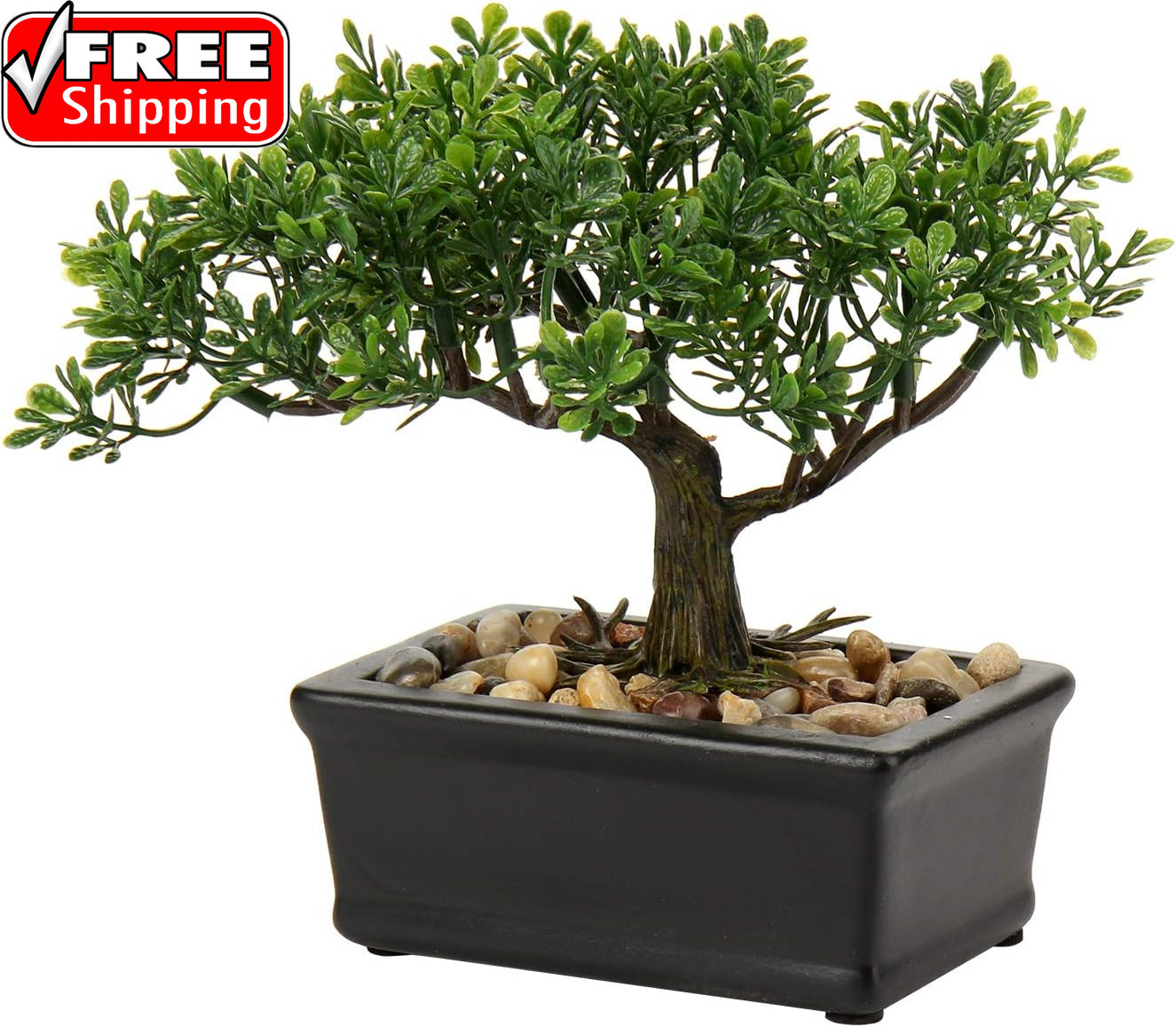 Artificial Bonsai Tree Juniper Faux Plants Indoor Small Fake Plants Decor with C