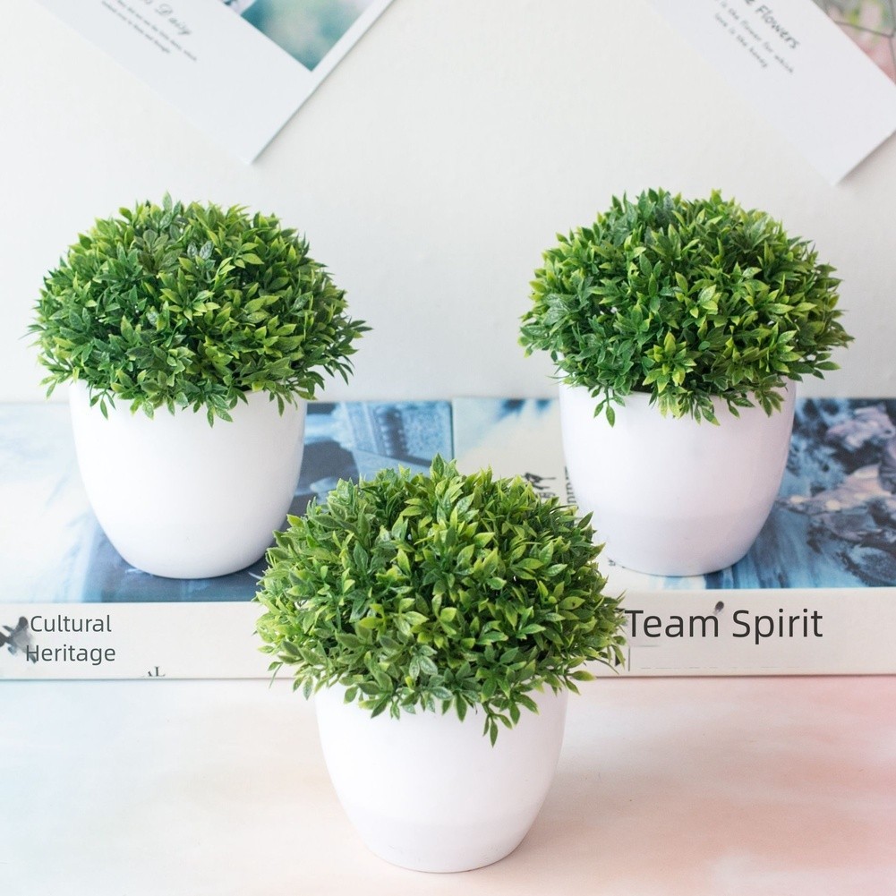 Artificial Plant Leaf Grass Plant Ball Potted Home Decoration Wedding Props