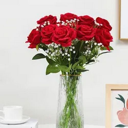 1/2/3pcs Artificial Rose Flowers Stem Wedding Table Top Decor / Valentine’s Gift