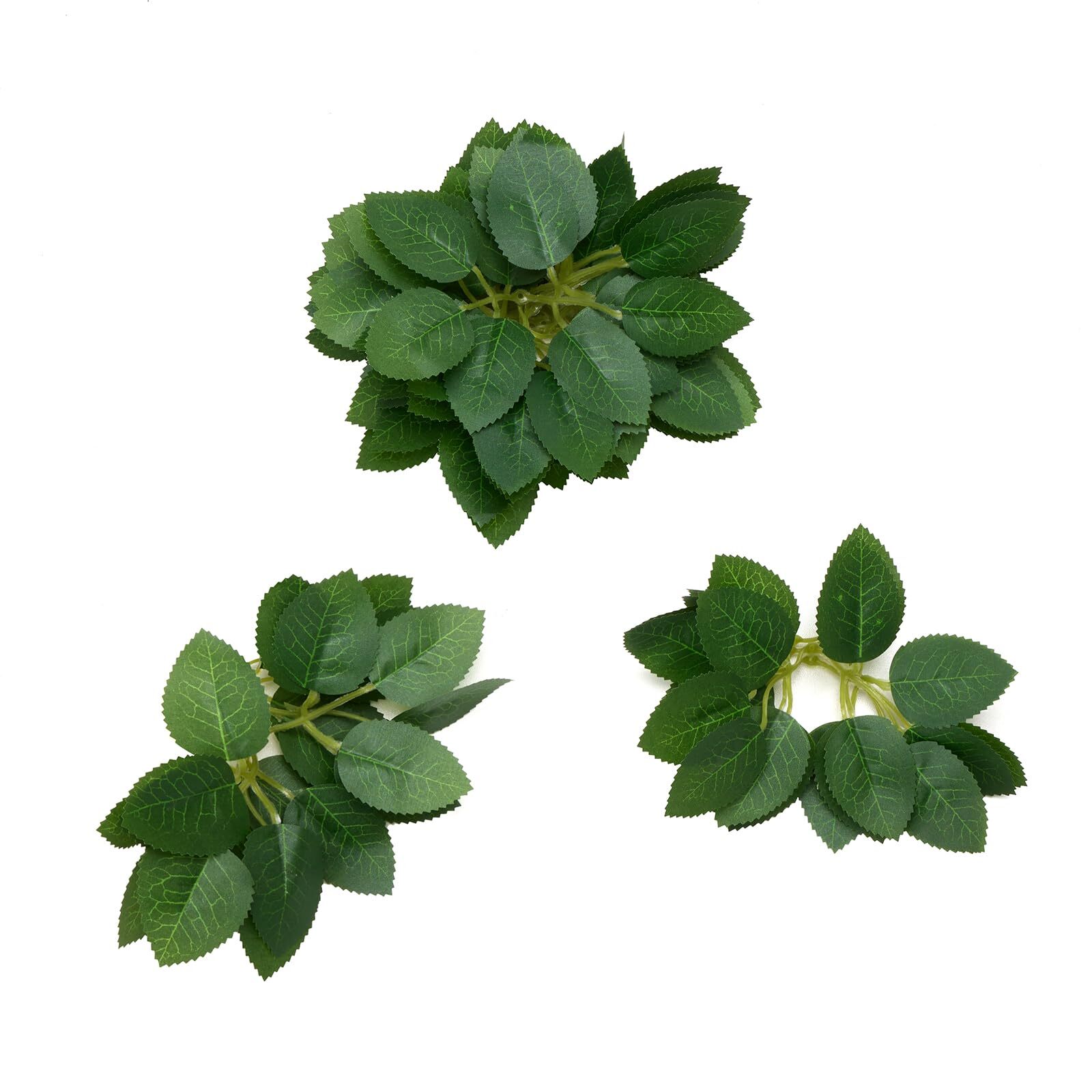 100 Pcs Artificial Green Leaves Rose Leaves DecorationBridal Wreath DecorWedd…